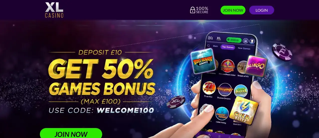 XL Casino Homepage XL Casino homepage welcome offer