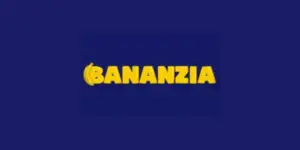 Bananzia Casino yellow banana wordmark on a dark blue background