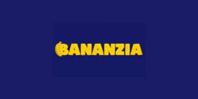 Bananzia Casino yellow banana wordmark on a dark blue background
