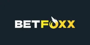 BetFoxx Casino logo in white and yellow on a dark background
