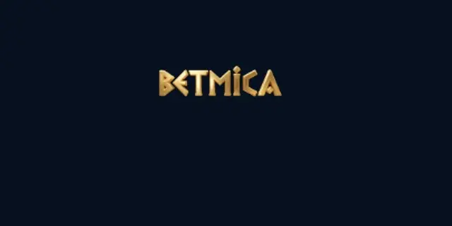 Betmica Casino gold wordmark on a dark navy background