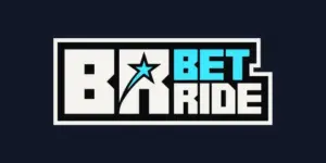 BetRide Casino blue and white logo on a dark background
