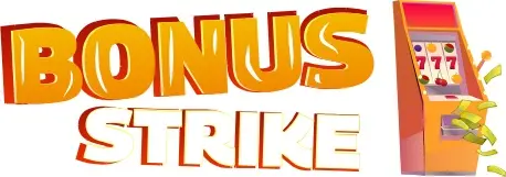 Bonus Strike Casino wordmark with a slot machine